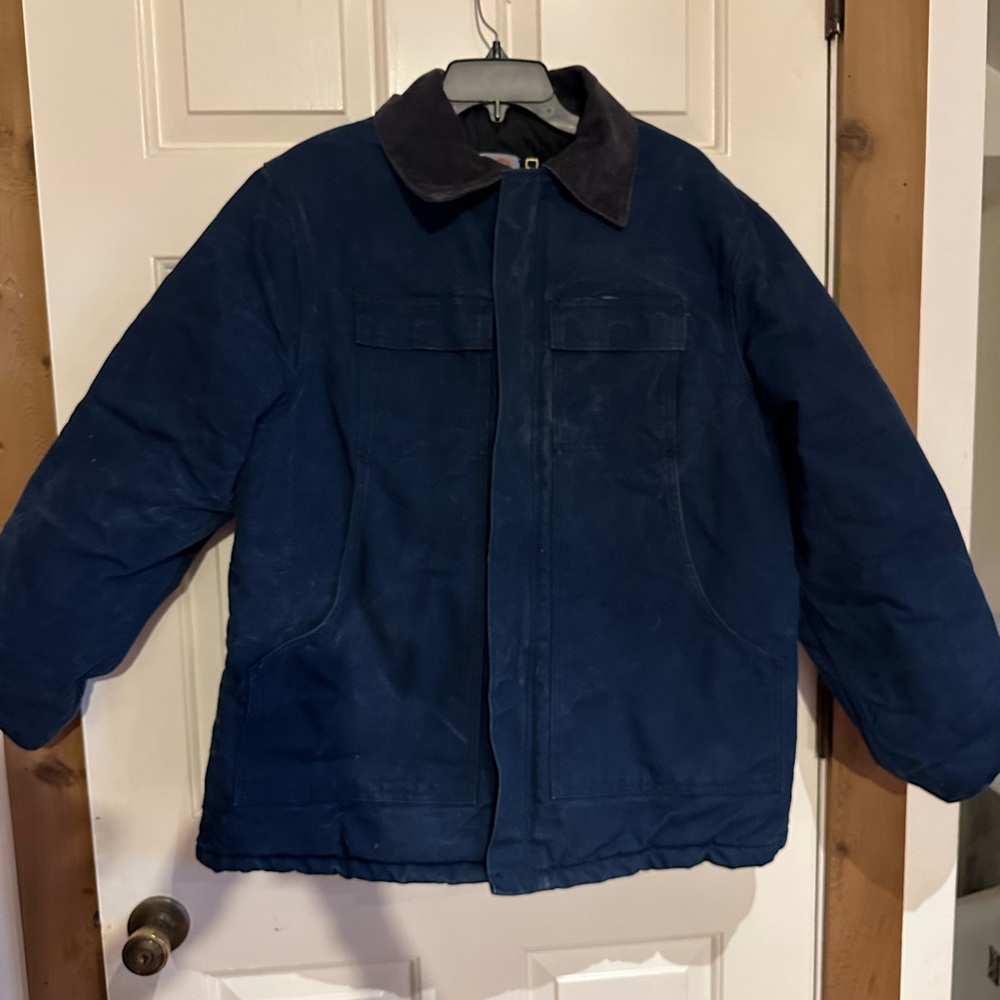 Carhartt blue work jacket